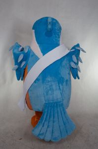 Chodzaca maskotka wykonana na zamówienie.Zimorodek