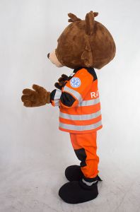 Kostium promocyjny szyty na zamówienie Miś Ratownik